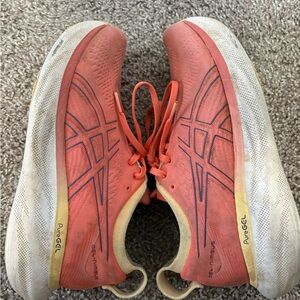 Asics Coral and Cream Running Shoes